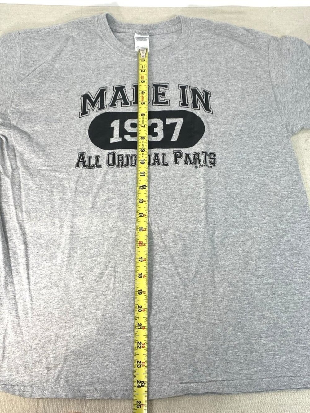 Made in 1937 All Original Parts T-shirt Gray Size L - Picture 5 of 6